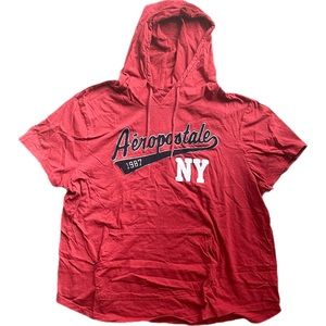 Aeropostale Red Hoodie Shirt With Logo XL